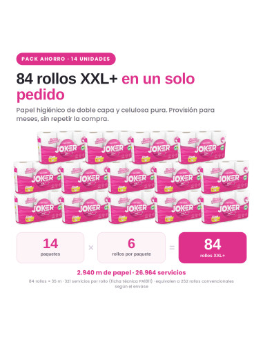 PAPEL WC DOMÉSTICO JOKER 40 2 CAPAS...