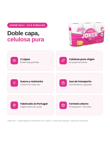 PAPEL WC DOMÉSTICO JOKER 40 2 CAPAS...