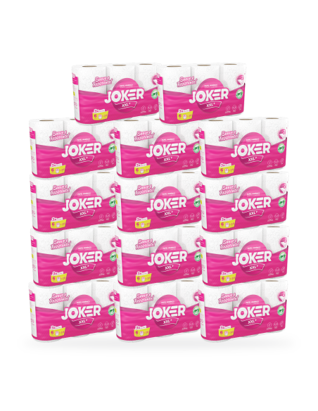 PAPEL WC DOMÉSTICO JOKER 40 2 CAPAS CELULOSA GOFRAFA 84 ROLLOS