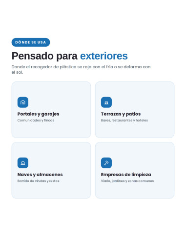 RECOGEDOR METAL GALVANIZADO CON PALO