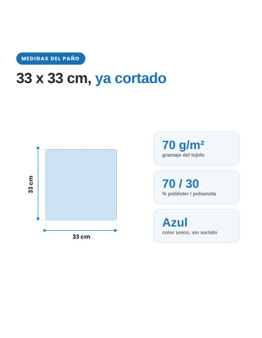BAYETA ROLLO AZUL DESECHABLE 33X33CM...