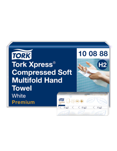 TOALLA ENTREDOBLADA H2 TORK COMPACTA...