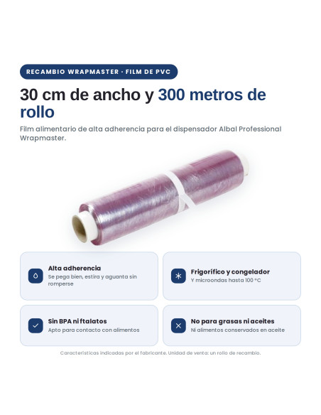 FILM ALBAL PROFESIONAL WRAPMASTER 30X300M