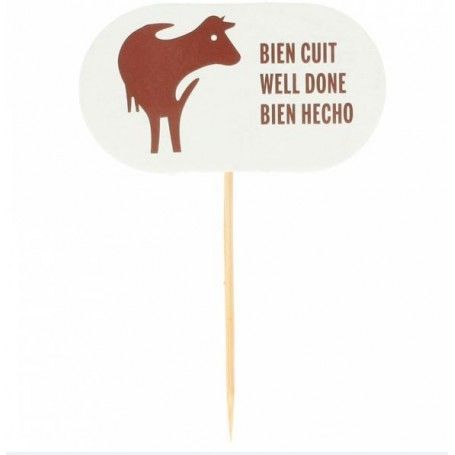 MARCADOR PARA CARNE BIEN 8CM 100 UNIDADES