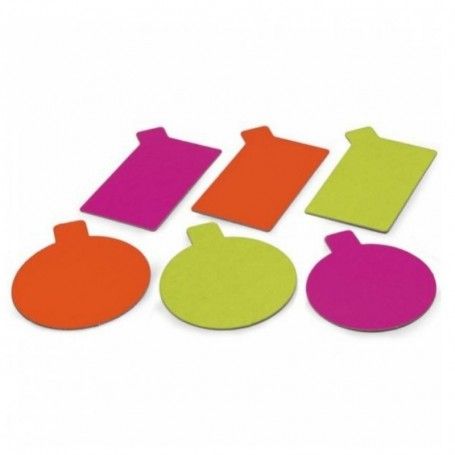 PLATOS CARTÓN RECTANGULAR MINI PISTACHO Y FUCSIA 9,5X5,5CM 200U