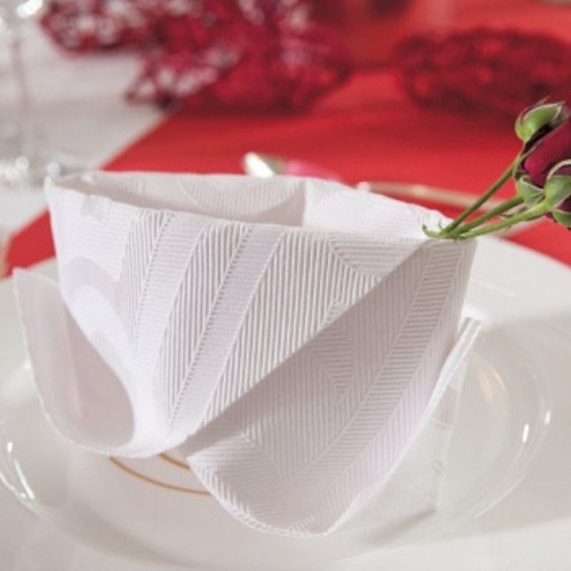 SERVILLETA ELEGANCE LILY BLANCA...