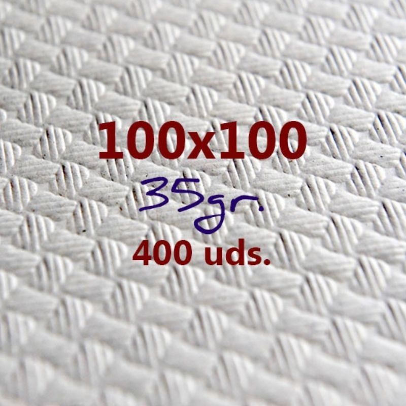 MANTEL PAPEL BLANCO 35GR 100X100CM...