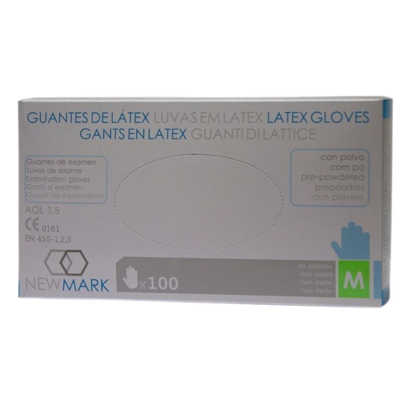 GUANTE LATEX NEWMARK CON POLVO TALLA...