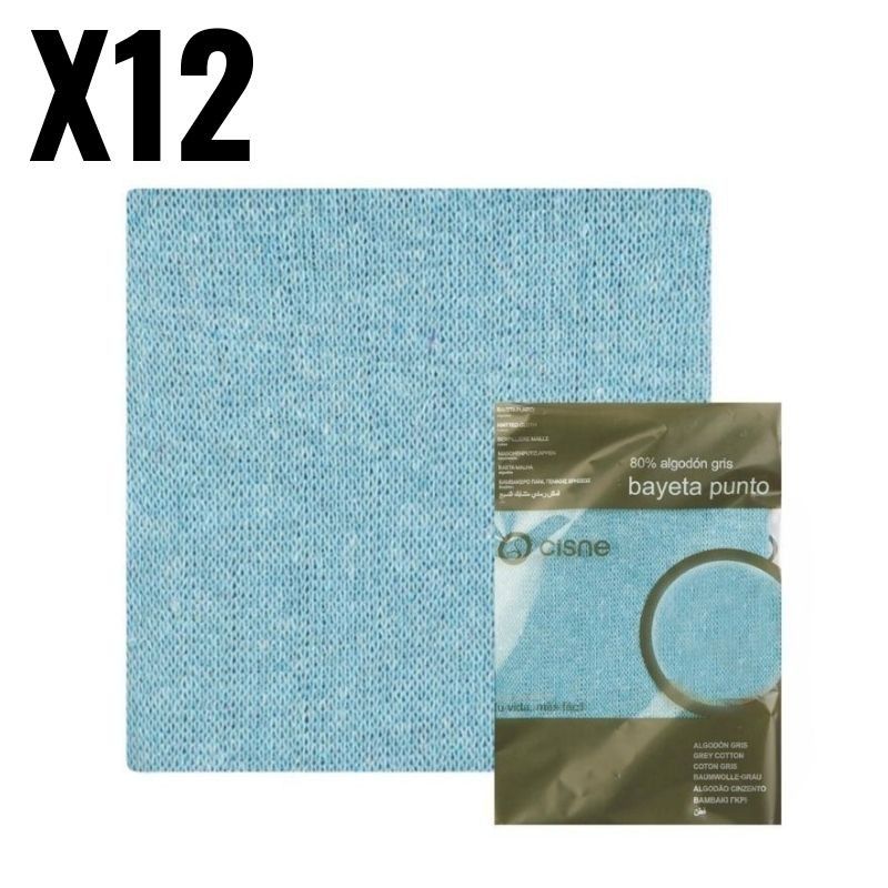 BAYETA PUNTO GRIS 35X40CM 12 UNIDADES