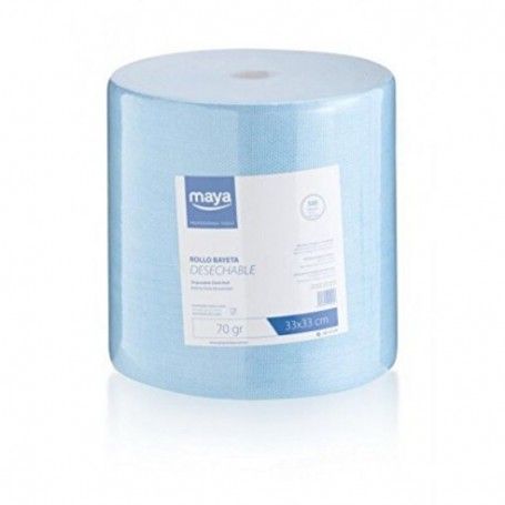 BAYETA ROLLO AZUL DESECHABLE 33X33CM 165M 70GR