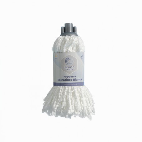 FREGONA MICROFIBRA BLANCA MINITRENZADA 160GR BLANCOPLATA