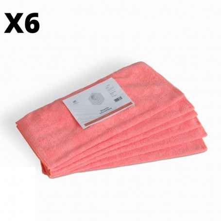 BAYETA MICROFIBRA ROJA MULTISUPERFICIES 40X30CM BLANCOPLATA 6 UNIDADES