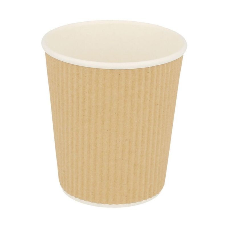 VASO CARTÓN KRAFT ONDULADO 180ML 25...