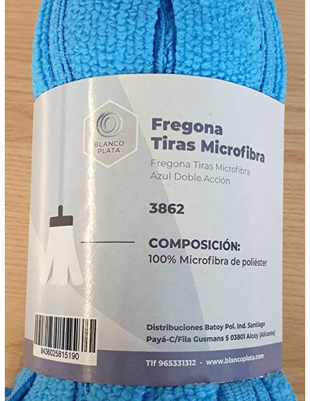 Fregona Tiras Microfibra Azul 180 Gr.