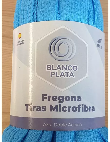Fregona Trenzada Microfibra Azul Y Blanca - deor