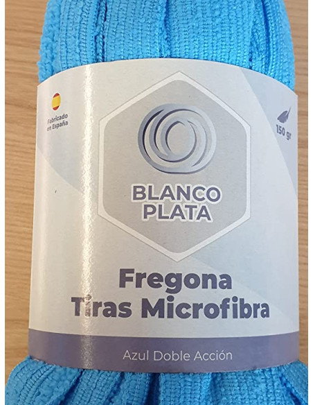 Fregona Trenzada Microfibra Azul Y Blanca - deor