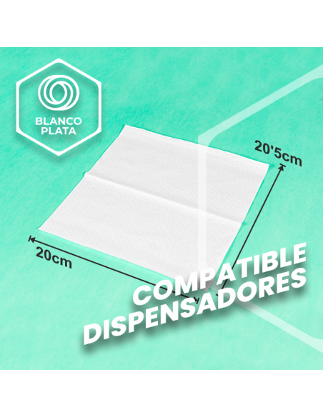 TOALLA V INTERFOLIADA 2 CAPAS PASTA PURA BLANCOPLATA 4000 UNIDADES