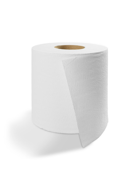 BOBINA SECAMANOS 130M 2 CAPAS LAMINADA PASTA PURA BLANCOPLATA 6 UNIDADES