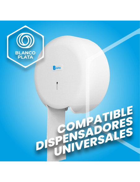 PAPEL WC.IND.100M 2C LAMI.P/P BLANCOPLATA(18u.)