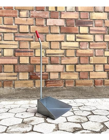 RECOGEDOR METAL GALVANIZADO CON PALO