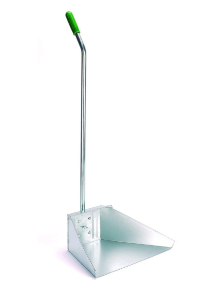 RECOGEDOR METAL GALVANIZADO CON PALO