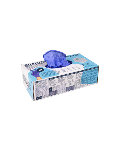GUANTE NITRILO SANYC SENSITIVE AZUL  S/P T/M(100u)