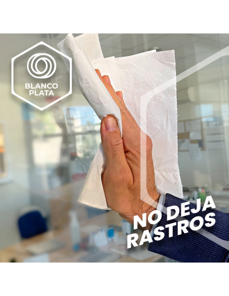 BOBINA SECAMANOS 130M 2 CAPAS LAMINADA PASTA PURA BLANCOPLATA 6 UNIDADES