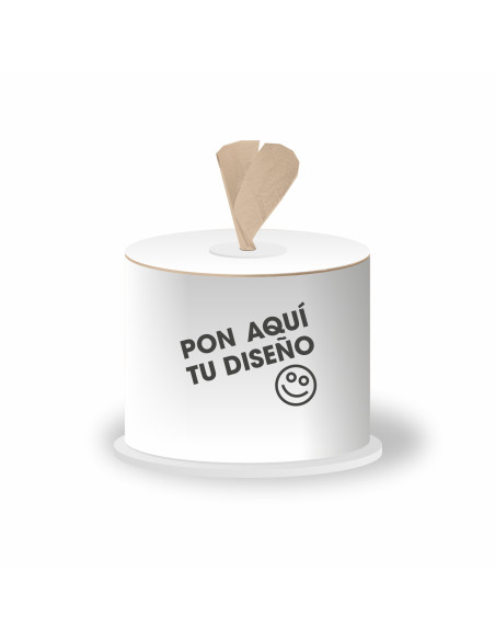 Servilletero de mesa SoftNap Blancoplata Personalizable + 460 serviletas blancas