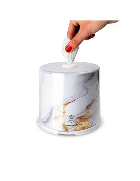 Caja para pañuelos y servilletas Blancoplata Softnap 10 diseños intercambiables incluye recambio con 460 servilletas blancas