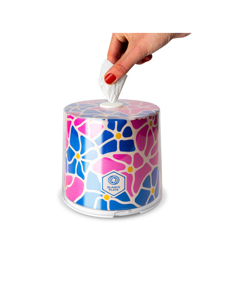 Caja para pañuelos y servilletas Blancoplata Softnap 10 diseños intercambiables incluye recambio con 460 servilletas blancas