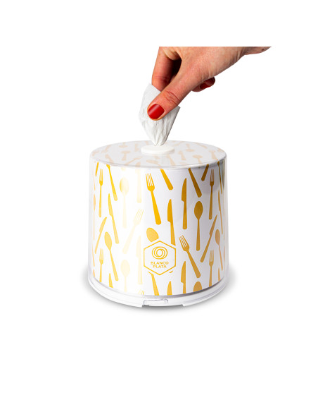 Caja para pañuelos y servilletas Blancoplata Softnap 10 diseños intercambiables incluye recambio con 460 servilletas blancas