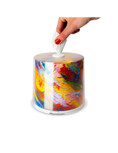 Caja para pañuelos y servilletas Blancoplata Softnap 10 diseños intercambiables incluye recambio con 460 servilletas blancas