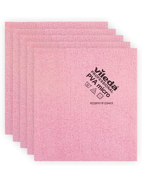 BAYETA MICROFIBRA PVA VILEDA  ROJA 5 UNIDADES