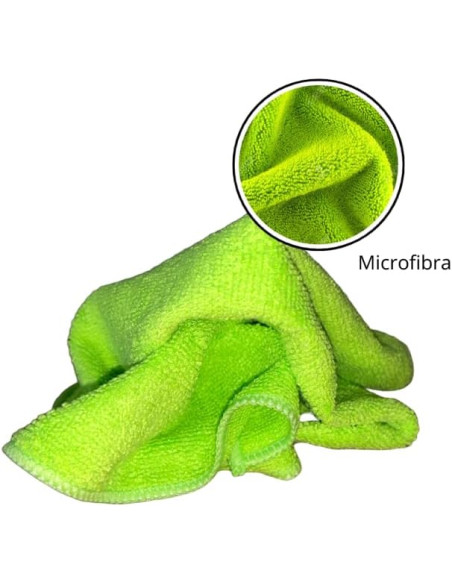 BAYETA MICROFIBRA VERDE MULTISUPERFICIES 40X30CM BLANCOPLATA 6 UNIDADES