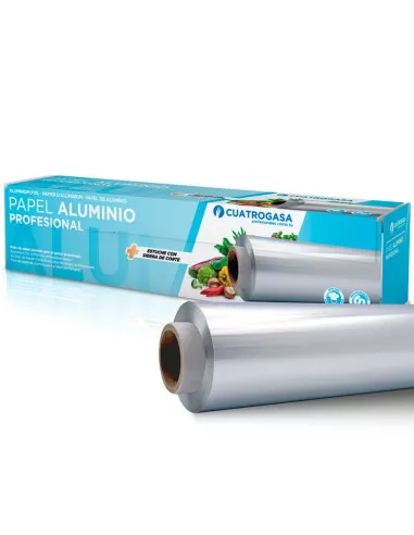 PAPEL ALUMINIO INDUSTRIAL ANCHO 30CM 171M 2KG 13 MICRAS