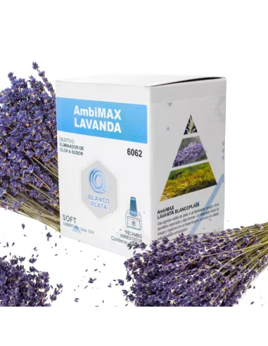 RECAMBIO AMBIMAX FRAGANCIA LAVANDA SOFT 100ML 30 DÍAS DE DURACIÓN. ELIMINA EL OLOR A SUDOR