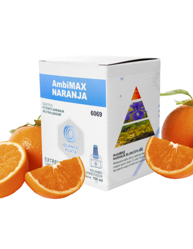 RECAMBIO AMBIMAX FRAGANCIA NARANJA EXTREM 100ML 30 DÍAS DE DURACIÓN. FRESCOR Y NEUTRALIZADOR DE OLOR