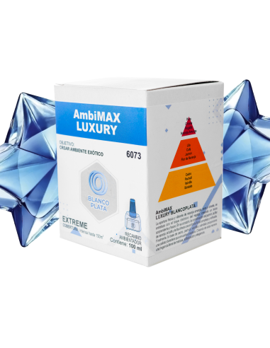 RECAMBIO AMBIMAX FRAGANCIA LUXURY EXTREM 100ML 30 DÍAS DE DURACIÓN. AMBIENTE FRESCO Y EXÓTICO.