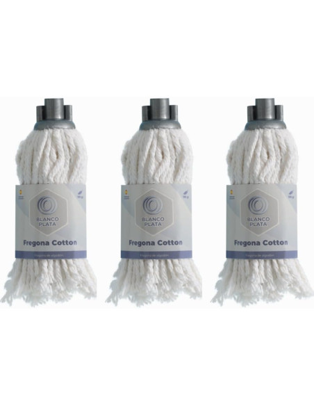 FREGONA ALGODÓN 70% PACK 3 UNIDADES GRAN PODER DE LIMPIEZA