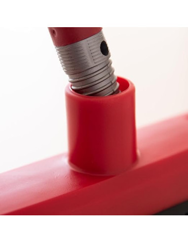 ESCOBA DE GOMA NEGRO/ROJO 32x10x4cm