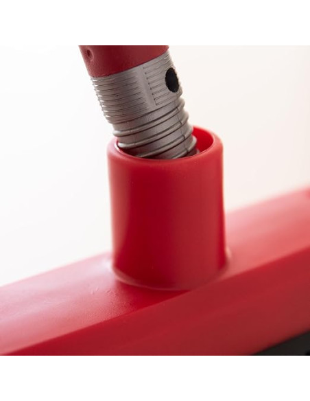 ESCOBA DE GOMA NEGRO/ROJO 32x10x4cm