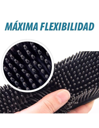 ESCOBA DE GOMA NEGRO/ROJO 32x10x4cm