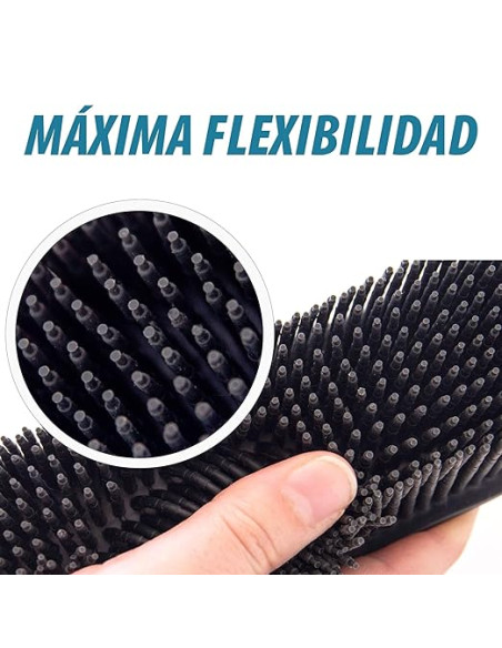 ESCOBA DE GOMA NEGRO/ROJO 32x10x4cm