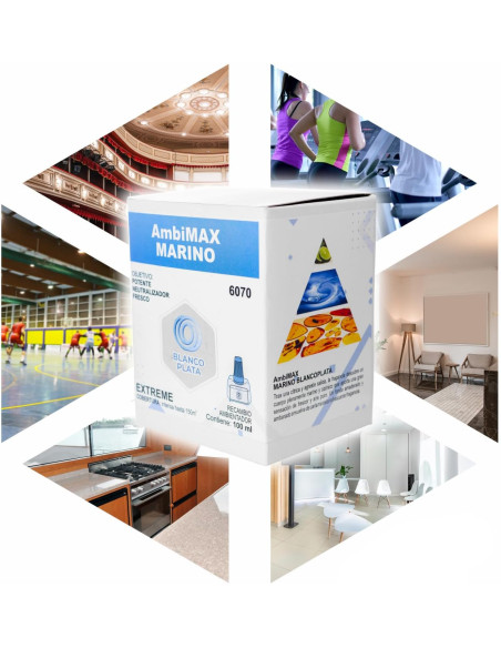 RECAMBIO AMBIMAX FRAGANCIA MARINO EXTREM 100ML 30 DÍAS DE DURACIÓN. FRESCOR Y NEUTRALIZADOR DE MALOS OLORES