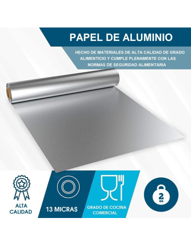 PAPEL ALUMINIO INDUSTRIAL 30CM ANCHO...