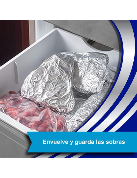 PAPEL ALUMINIO INDUSTRIAL 30CM ANCHO 13 MICRAS 171 METROS 1,2KG