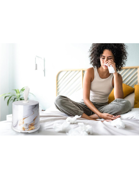 Caja para pañuelos y servilletas Blancoplata Softnap 10 diseños intercambiables incluye recambio con 460 servilletas blancas