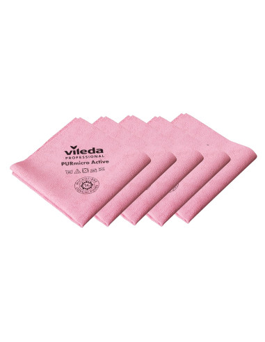 BAYETA VILEDA PURMICRO  ROJA 5 UNIDADES