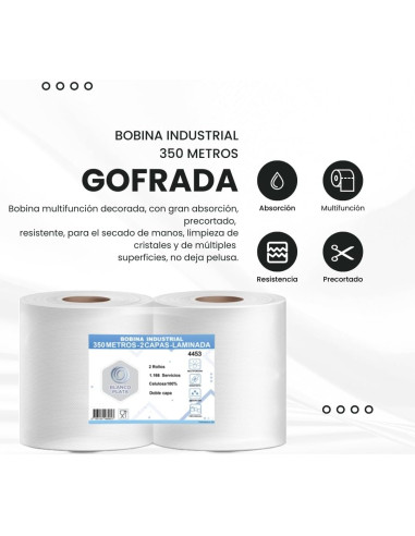 BOBINA INDUSTRIAL 350M 2 CAPAS...