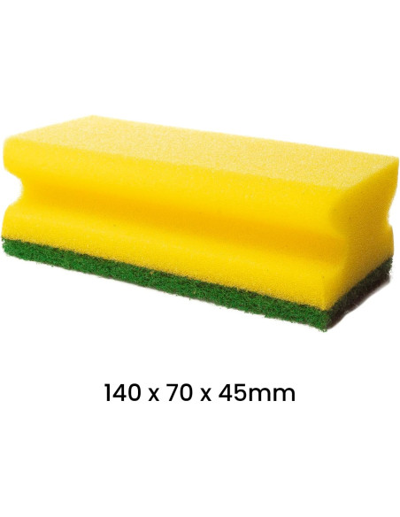 ESPONJA PROTECTORA UÑAS+FIBRA VERDE EXTRA BLANCOPLATA 6U